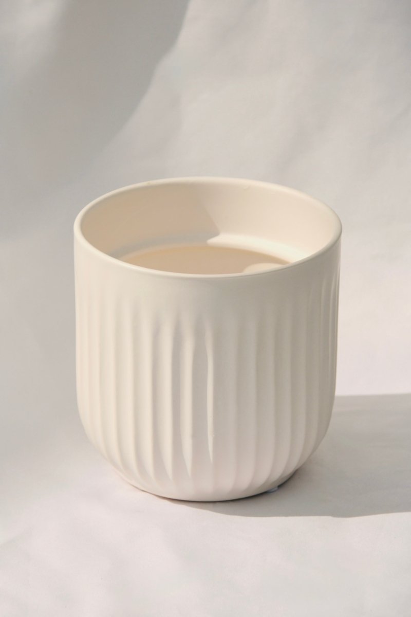 Sai 5" White Plant Pot - LandscapeDirect
